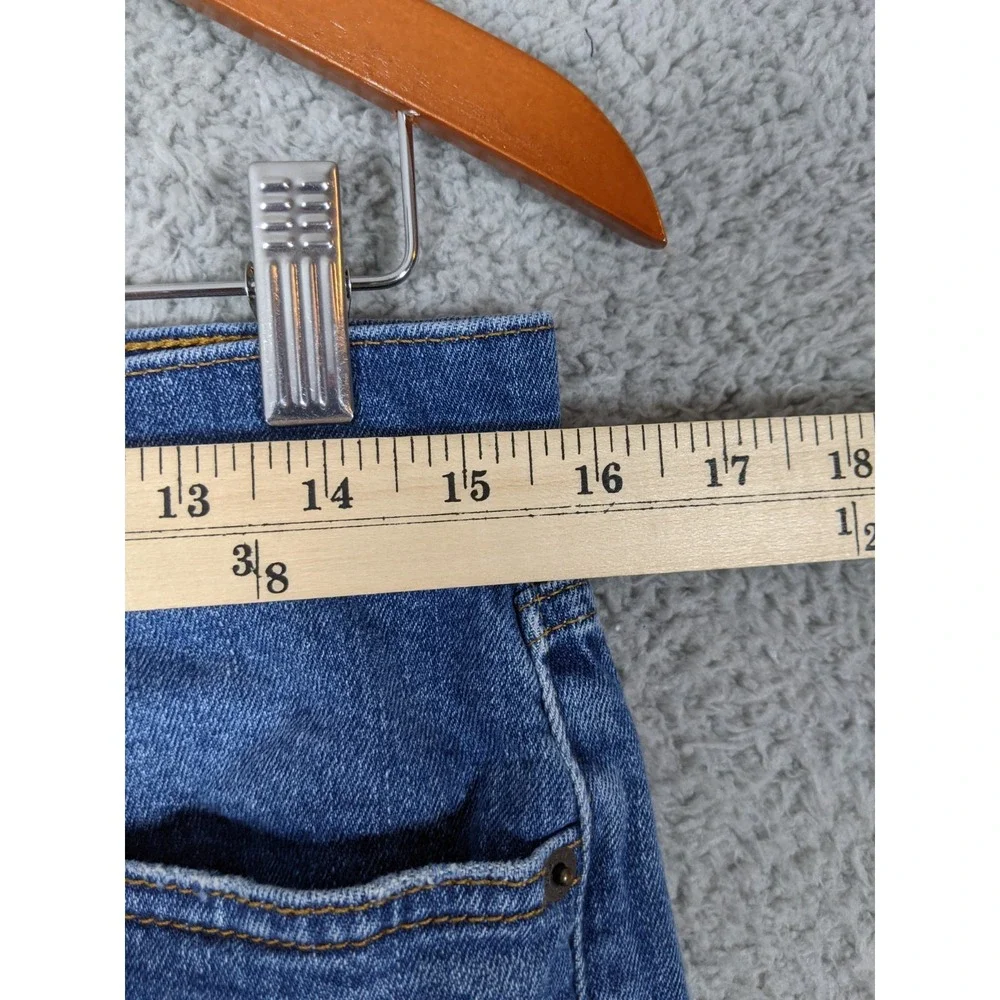 GAP Denim Short Womens 28P Blue Stretch Distressed Frayed Hem Indie Festival Y2K